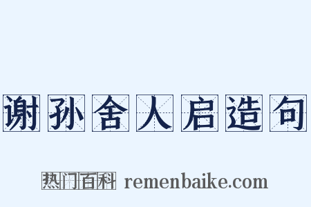谢孙舍人启造句是什么意思的图片
